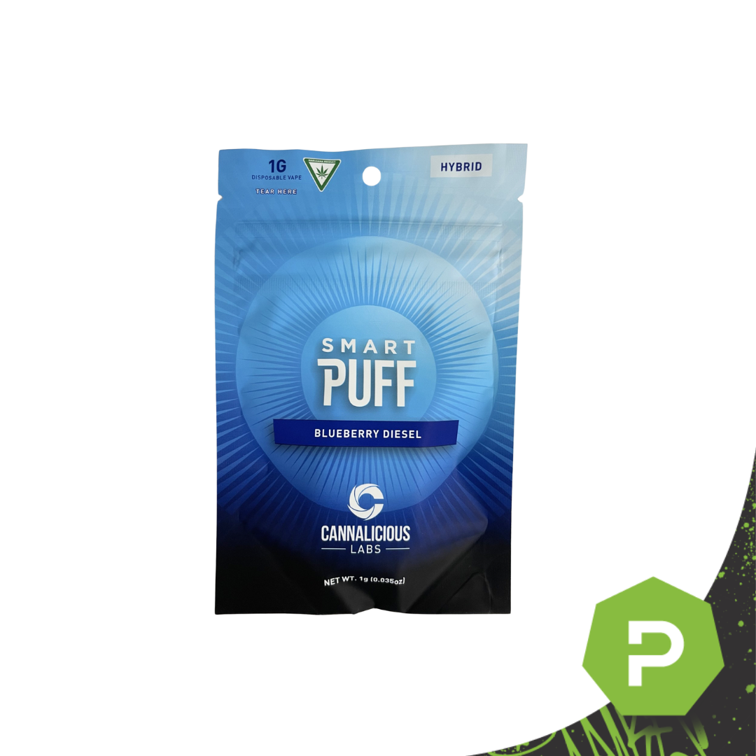 Photograph of product: Cannalicious Disposable SmartPuff | Blueberry Diesel