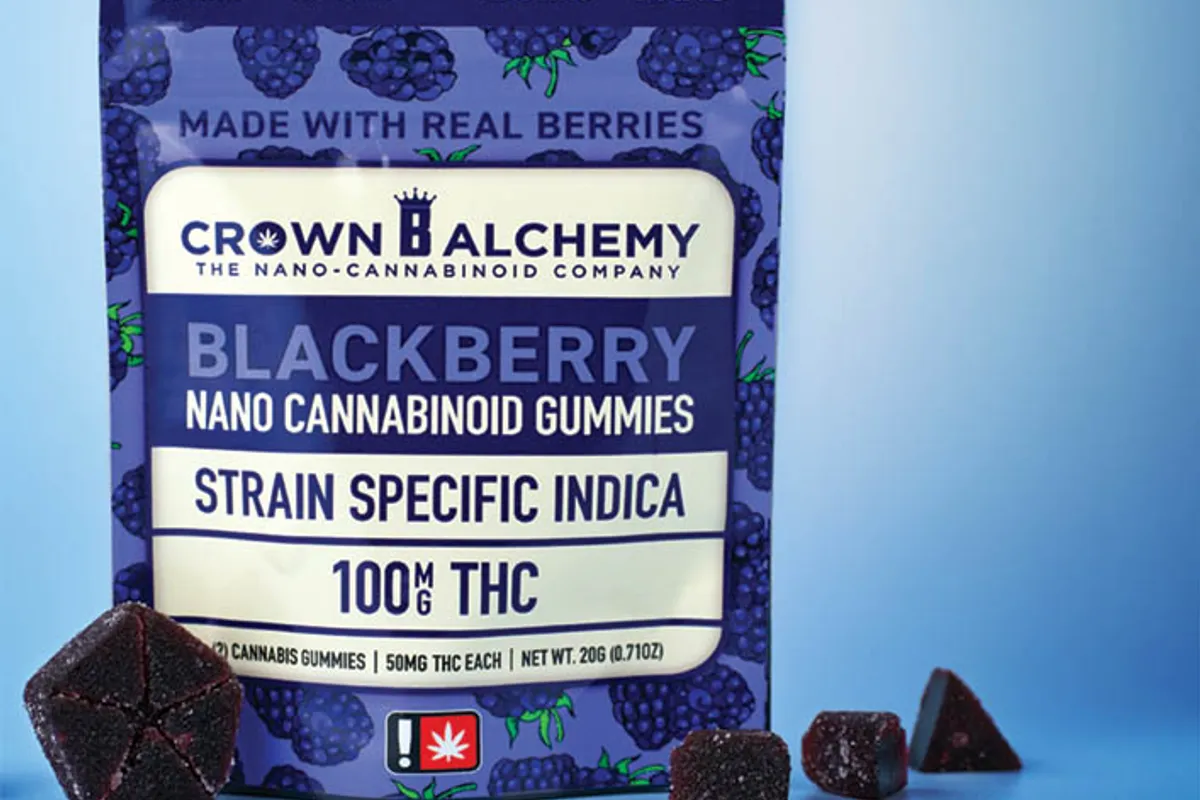 Photograph of product: Crown B Alchemy - Blackberry - 100mg Nano Gummy