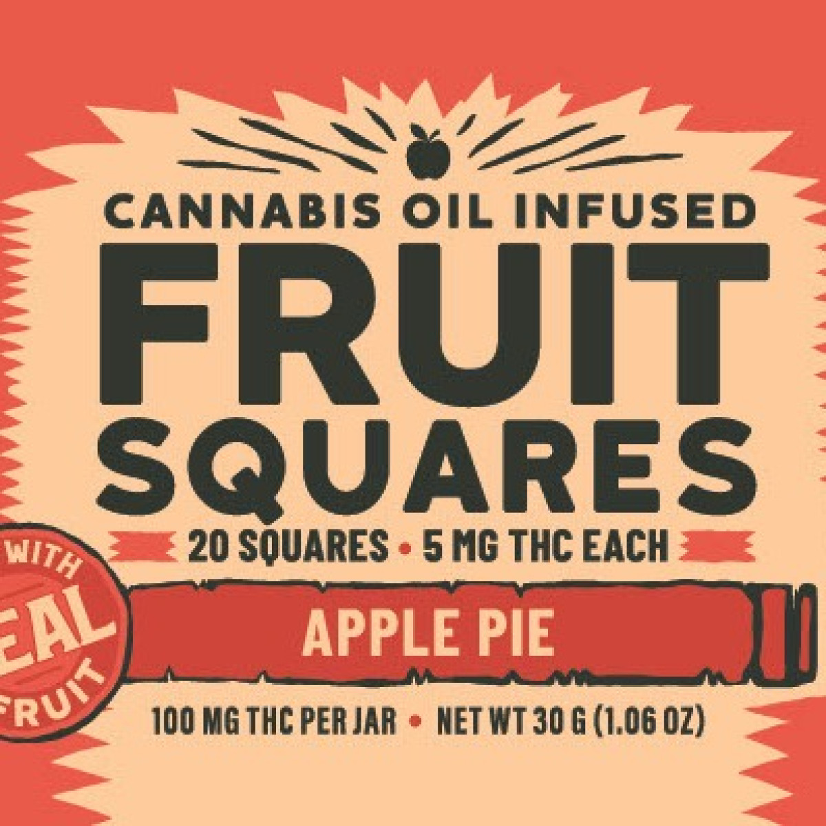 Photograph of product: Green River Oui'd | Apple Pie Fruit Squares | 100mg Gummies