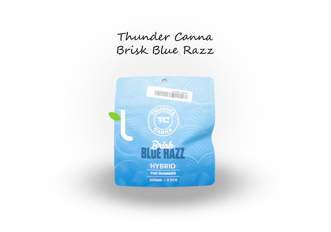 Photograph of product: Brisk Blue Razz | Gummies 4x50 - 200mg