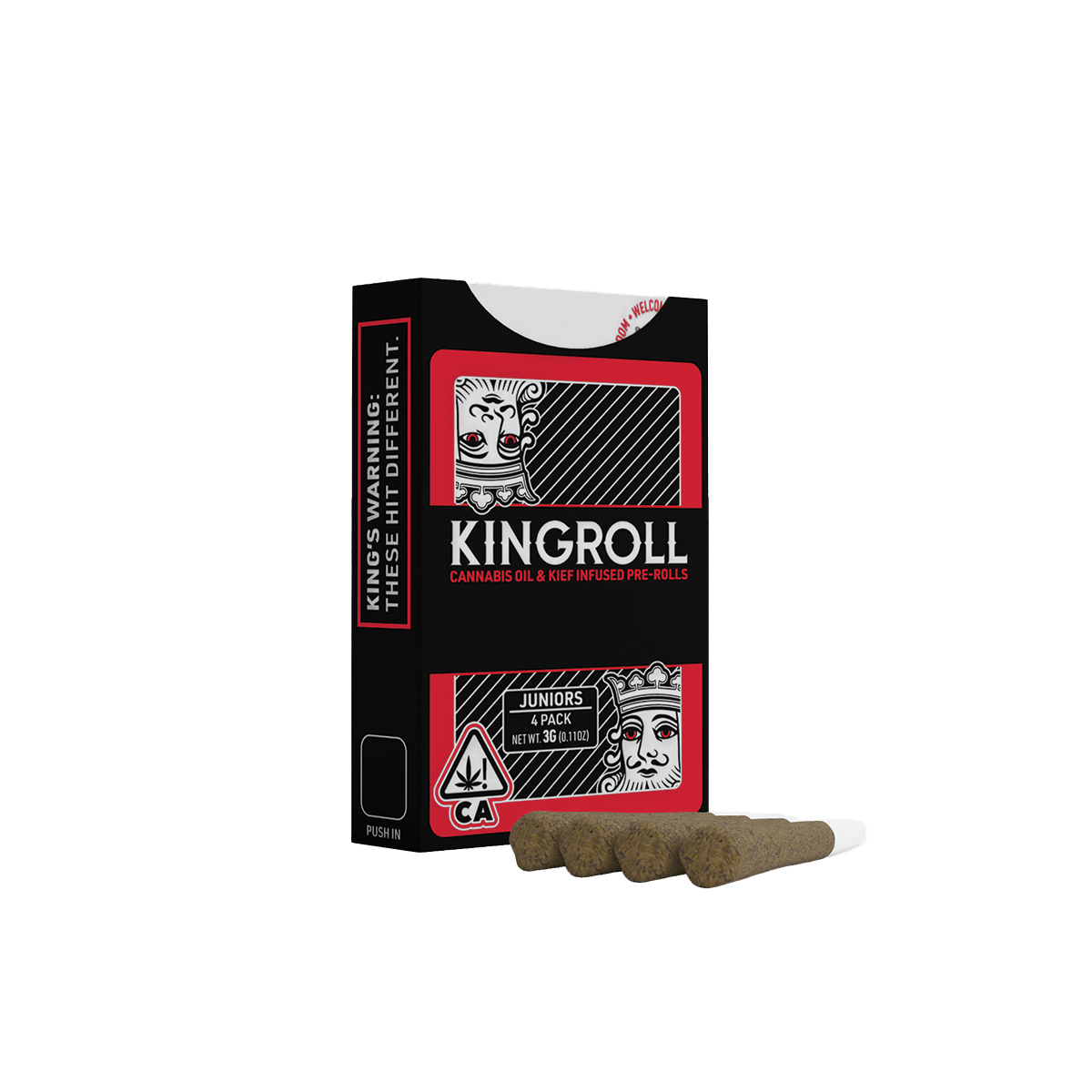 Photograph of product: Kingroll Jr. 3g 4-Pack Glitter Bomb x Strawberry Shortcake Oui'd