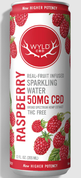 Photograph of product: WYLD CBD Sparkling Water - Raspberry