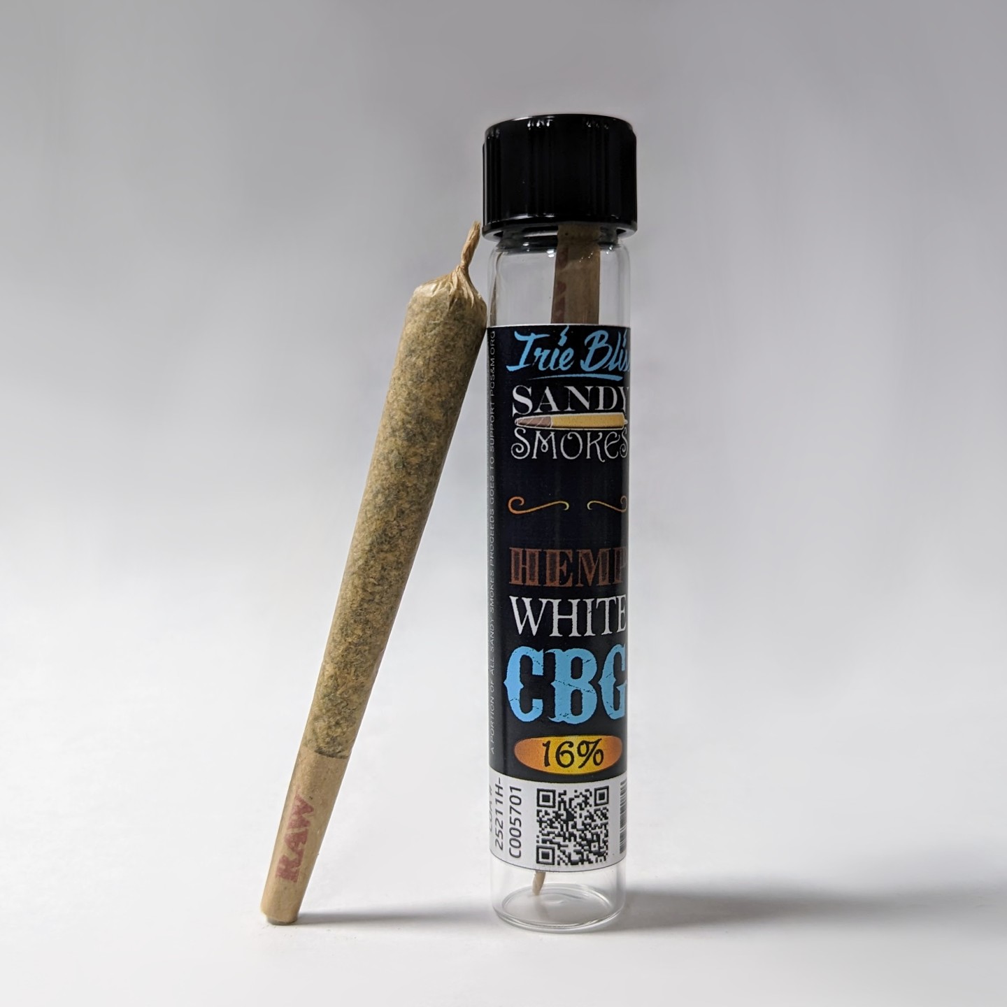 Photograph of product: Irie Bliss Sandy Smokes White CBG Joint
