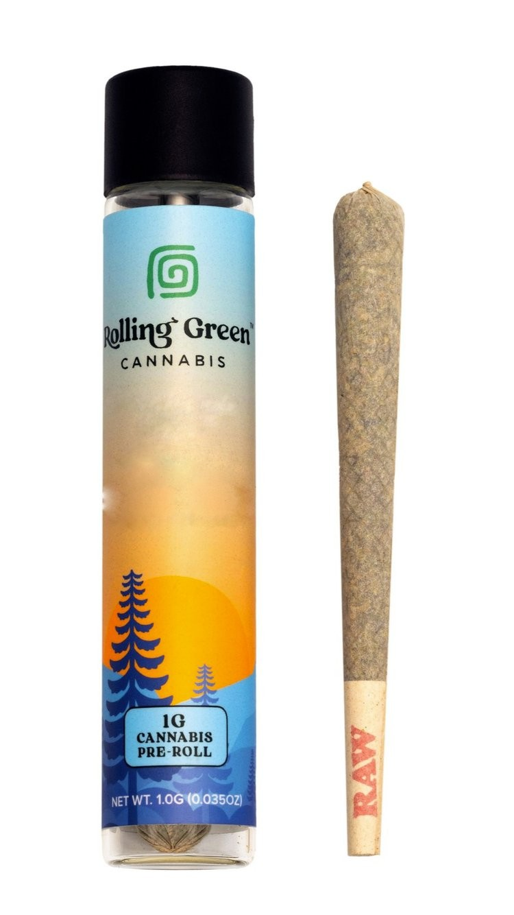 Photograph of product: Rolling Green | Black Cherry Runtz | Pre-Roll | 1g