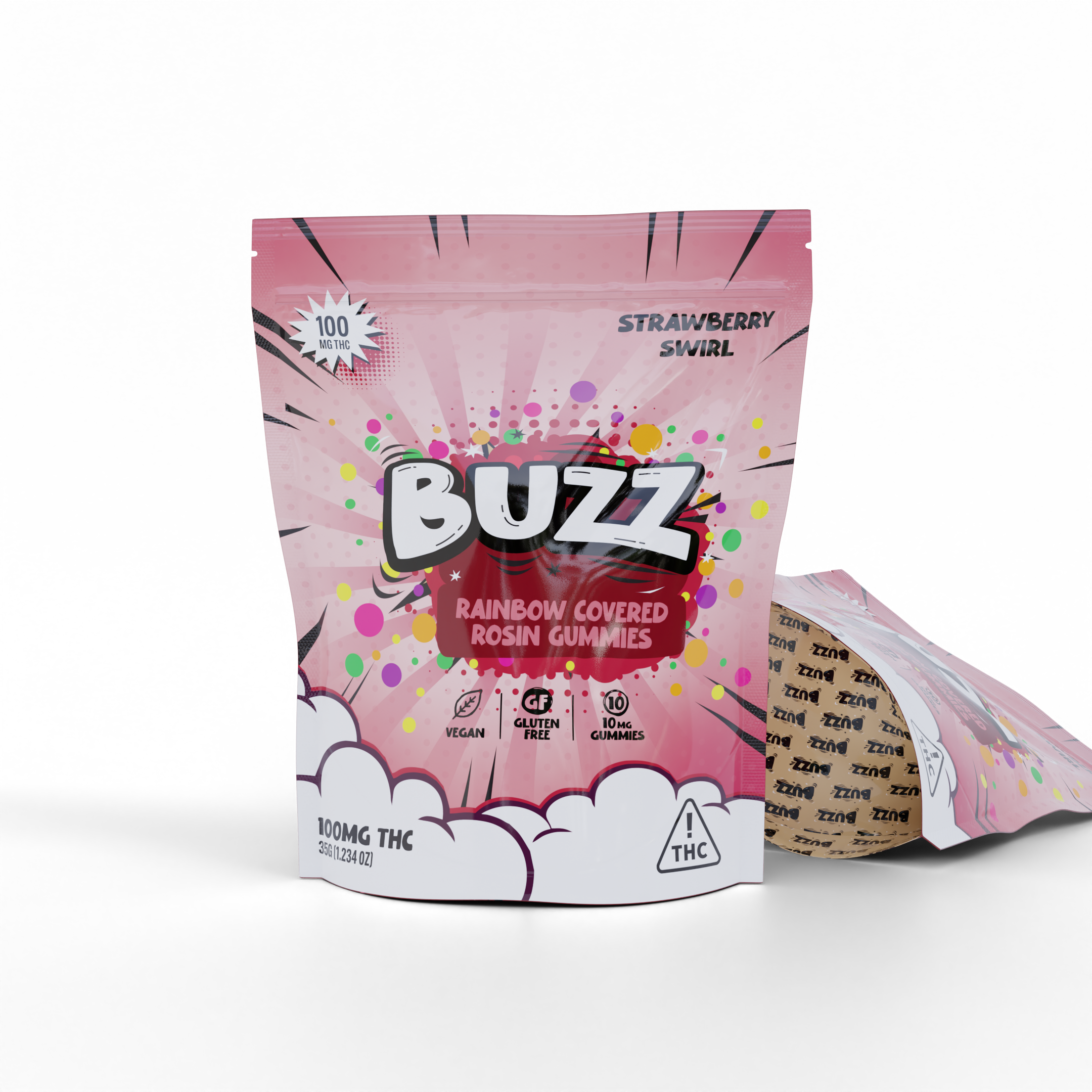 Photograph of product: Buzz Strawberry Swirl Solventless Gummies