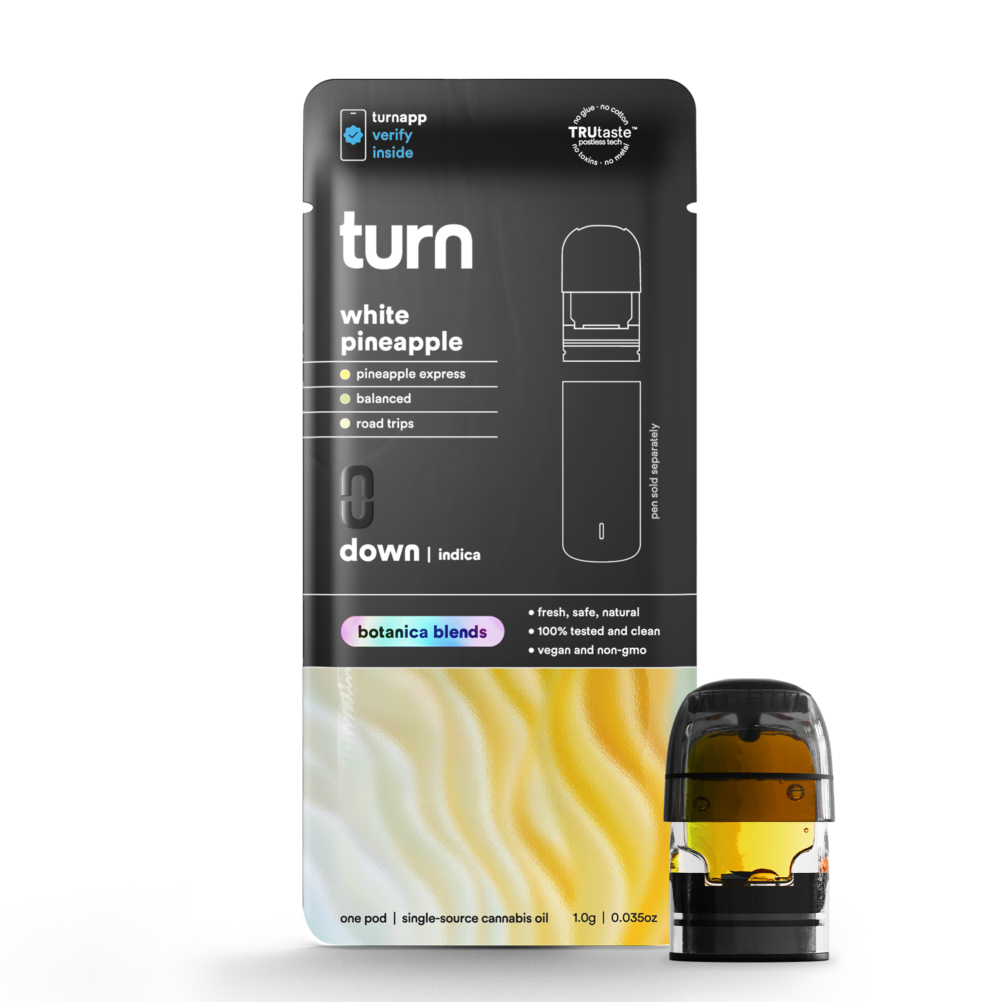 Photograph of product: TURN | WHITE PINEAPPLE | Oui'd | 1G POD