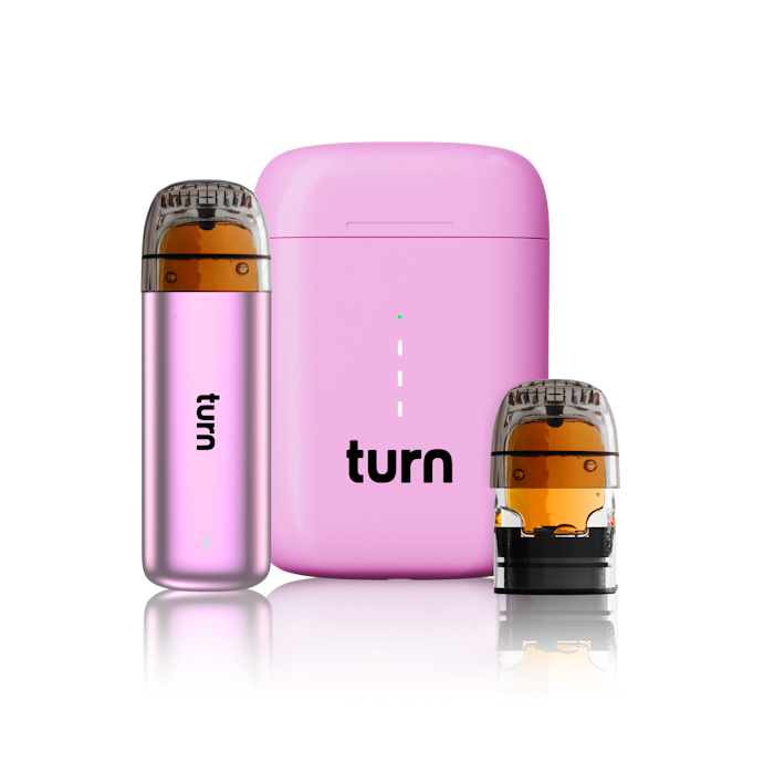 Photograph of product: Turn | Pink | Pod Pack | Battery, Case & Charger