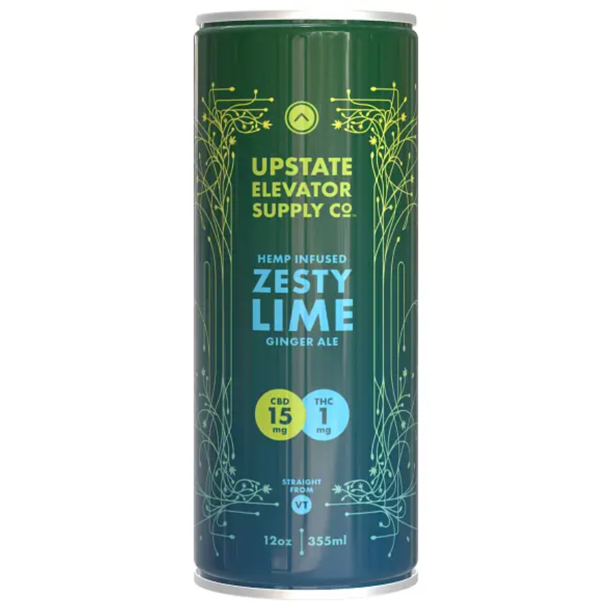Photograph of product: UESC | 15:1 Zesty Lime Ginger Ale | 12oz