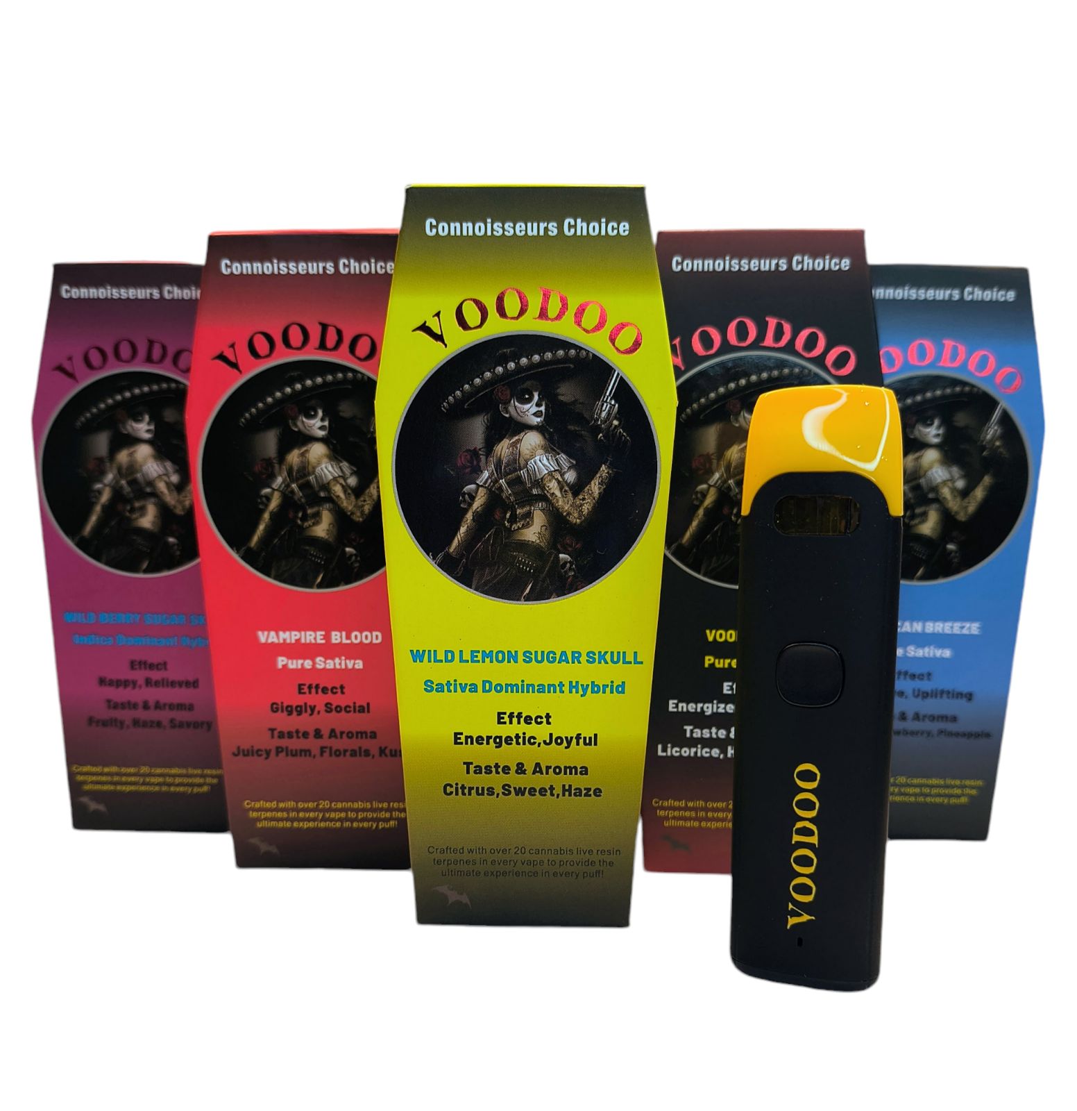 Photograph of product: Voodoo | Wild Lemon Sugar Skull Live Resin Disposable