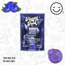 Photograph of Product: Happy Fruit 2:1 CBN Huckleberry Dream Gummies