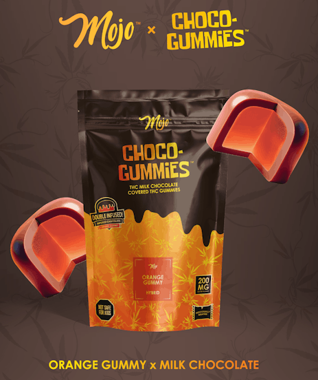 Photograph of product: AU Mojo: Milk Chocolate Orange (H) 200mg Gummies