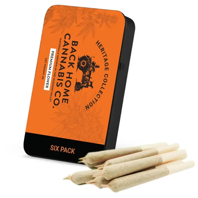 Photograph of product: BACK HOME OUID! CO. | HERITAGE COLLECTION | PRE-ROLLS | ACAPULCO GOLD | 3G(6PK)