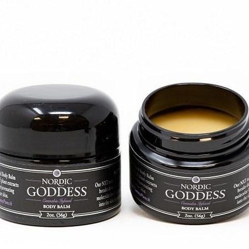 Photograph of product: Nordic Goddess Body Balm TH-oui:CBD 1:1 250mg