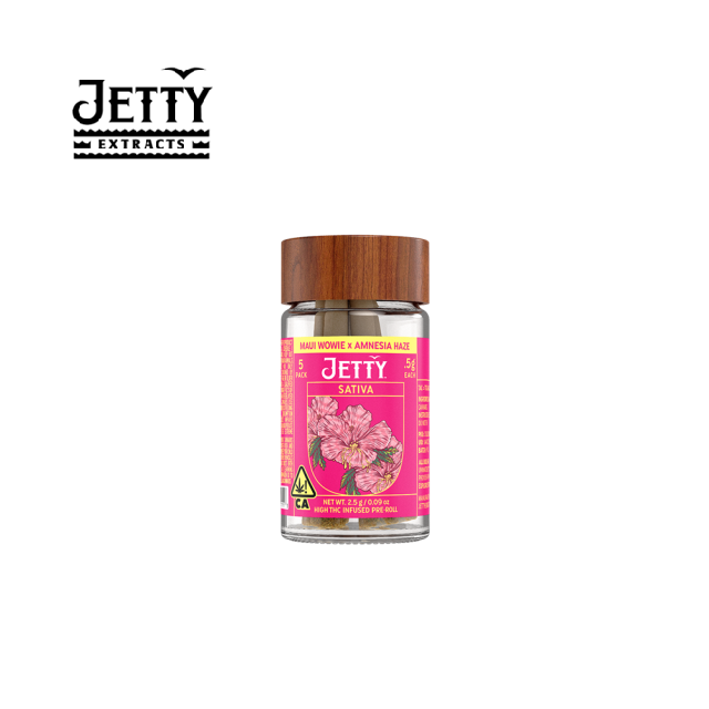 Photograph of product: MAUI WOWIE X AMNESIA HAZE 2.5G 5 PACK INFUSED PREROLLS