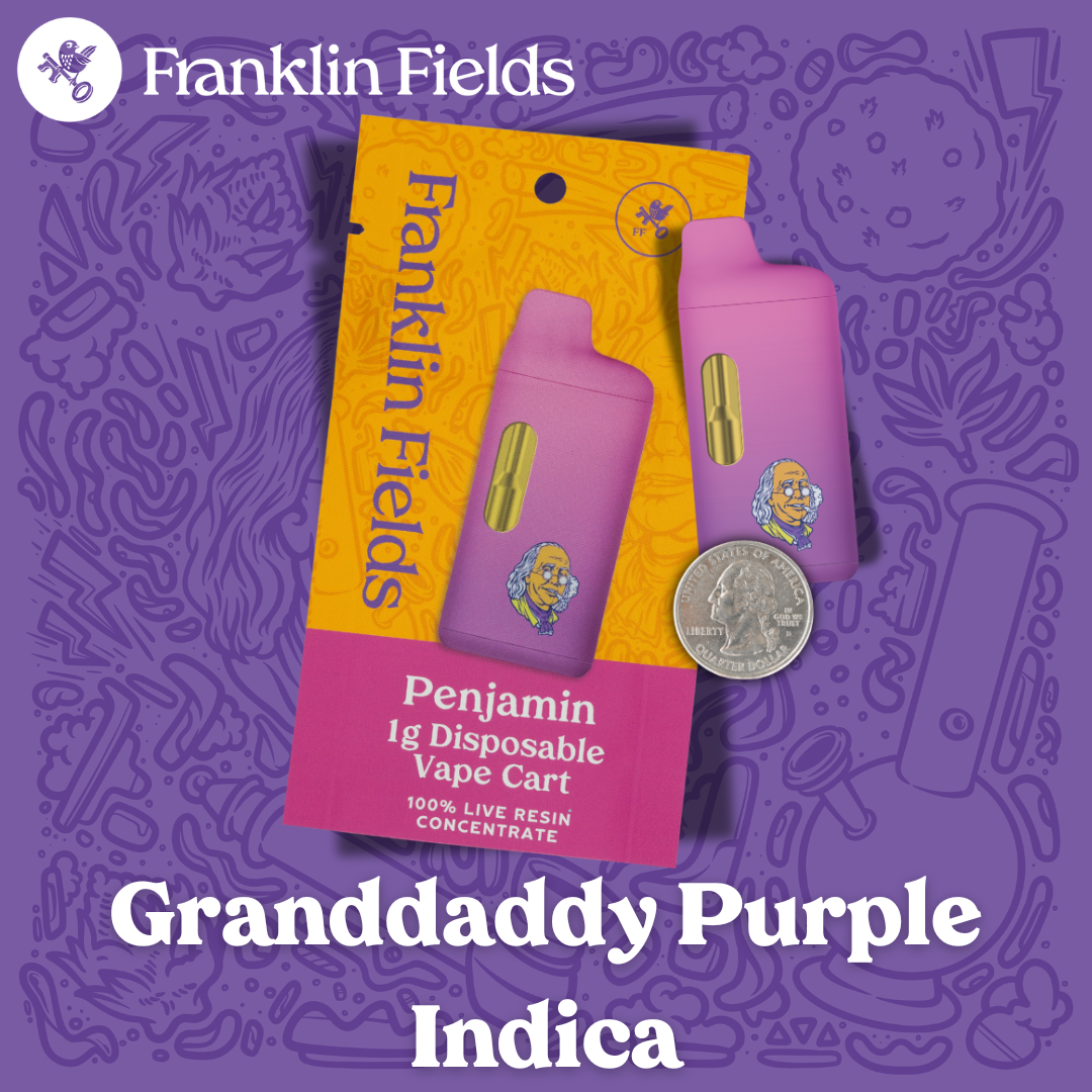 Photograph of product: Franklin Fields Penjamin | Granddaddy Purple Live Resin Disposable