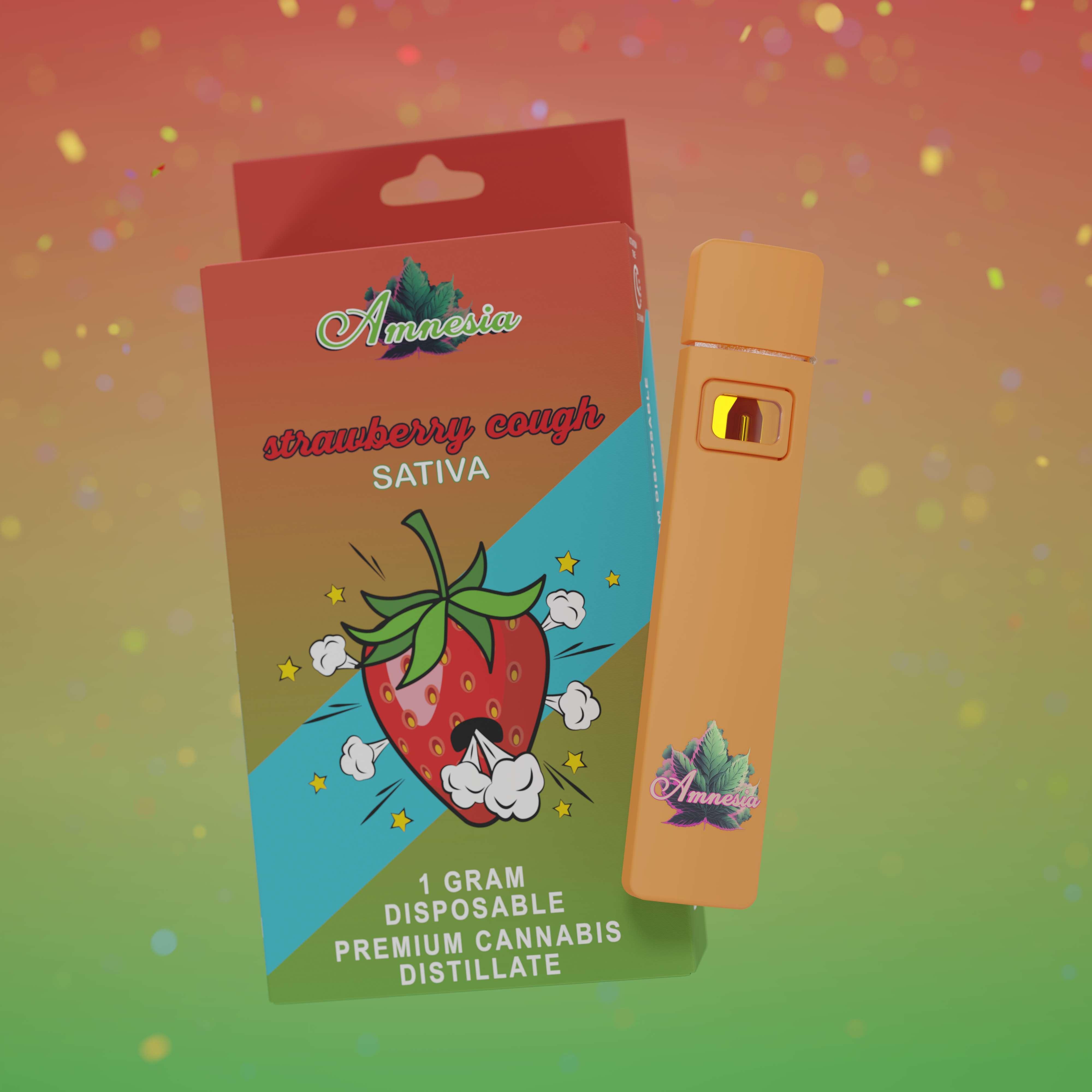Photograph of product: Amnesia - 1g Disposable - Strawberry Cough