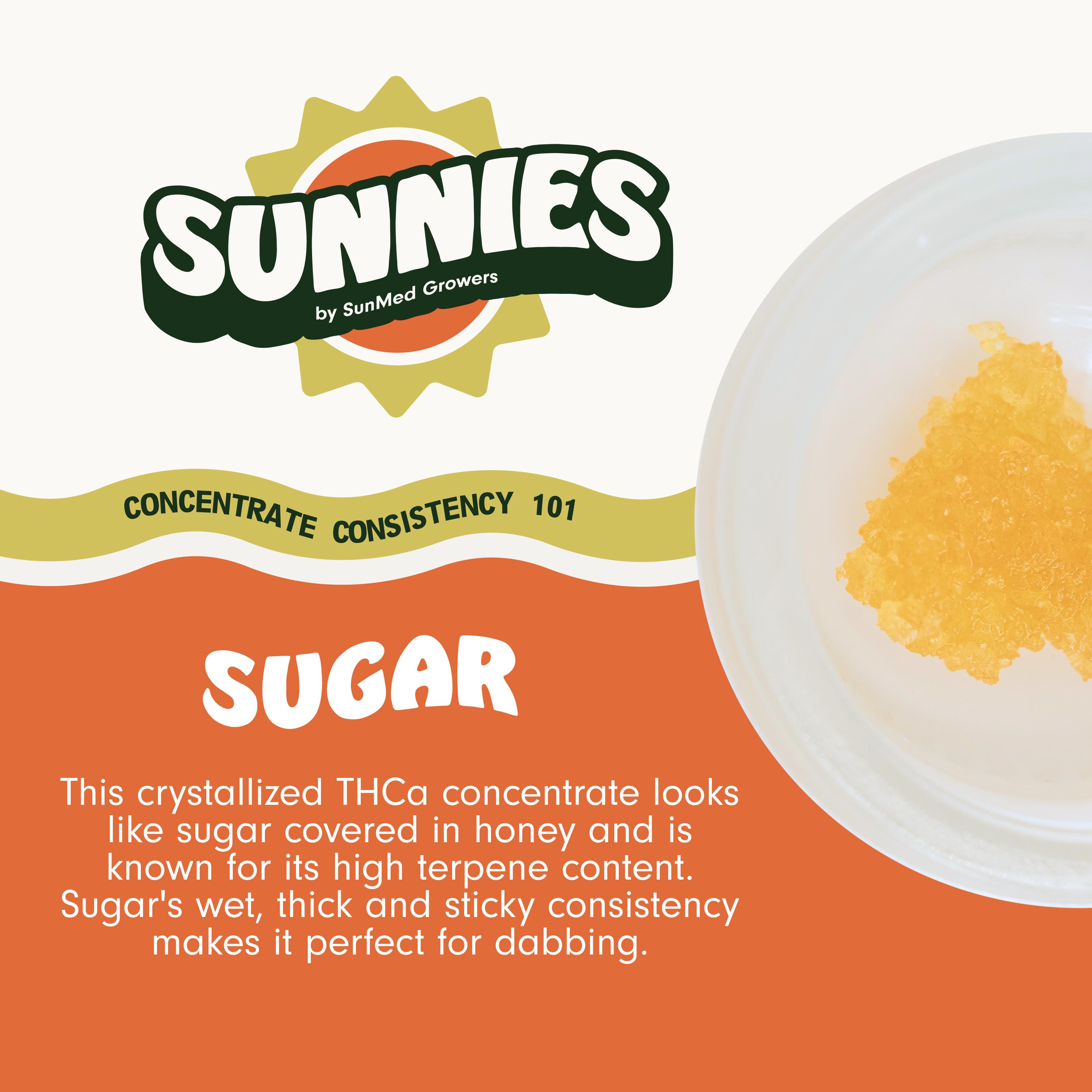 Photograph of product: Sunnies Dark Rainbow Live Resin Sugar