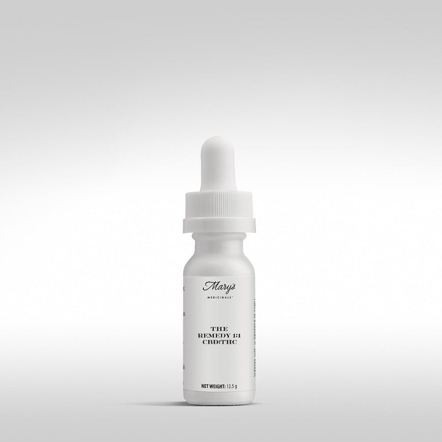 Photograph of product: Mary's Medicinals - Remedy Relief 150mg TH-oui:CBD 1:1 Tincture
