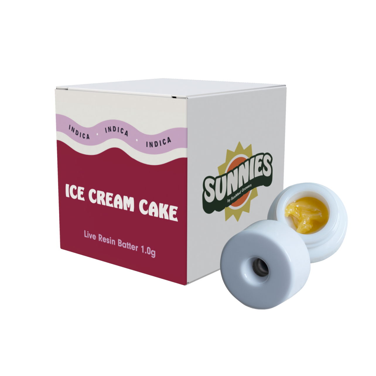 Photograph of product: SunMed | Live Resin Batter | Ice Cream Cake | 1g