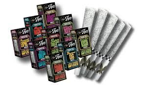 Photograph of product: [Claybourne Co.] Frosted Flyers 5 Pack Prerolls - 2.5g - King Louis OG (I) - 