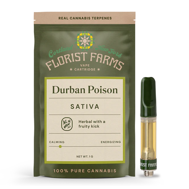 Photograph of product: Florist Farms - Durban Poison - Vape Cartridge