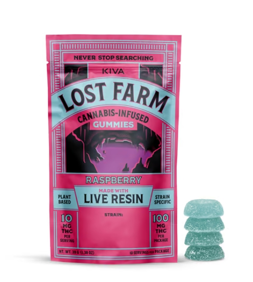 Photograph of product: Gummies | Lost Farm | Raspberry [Live Resin] [10pk]