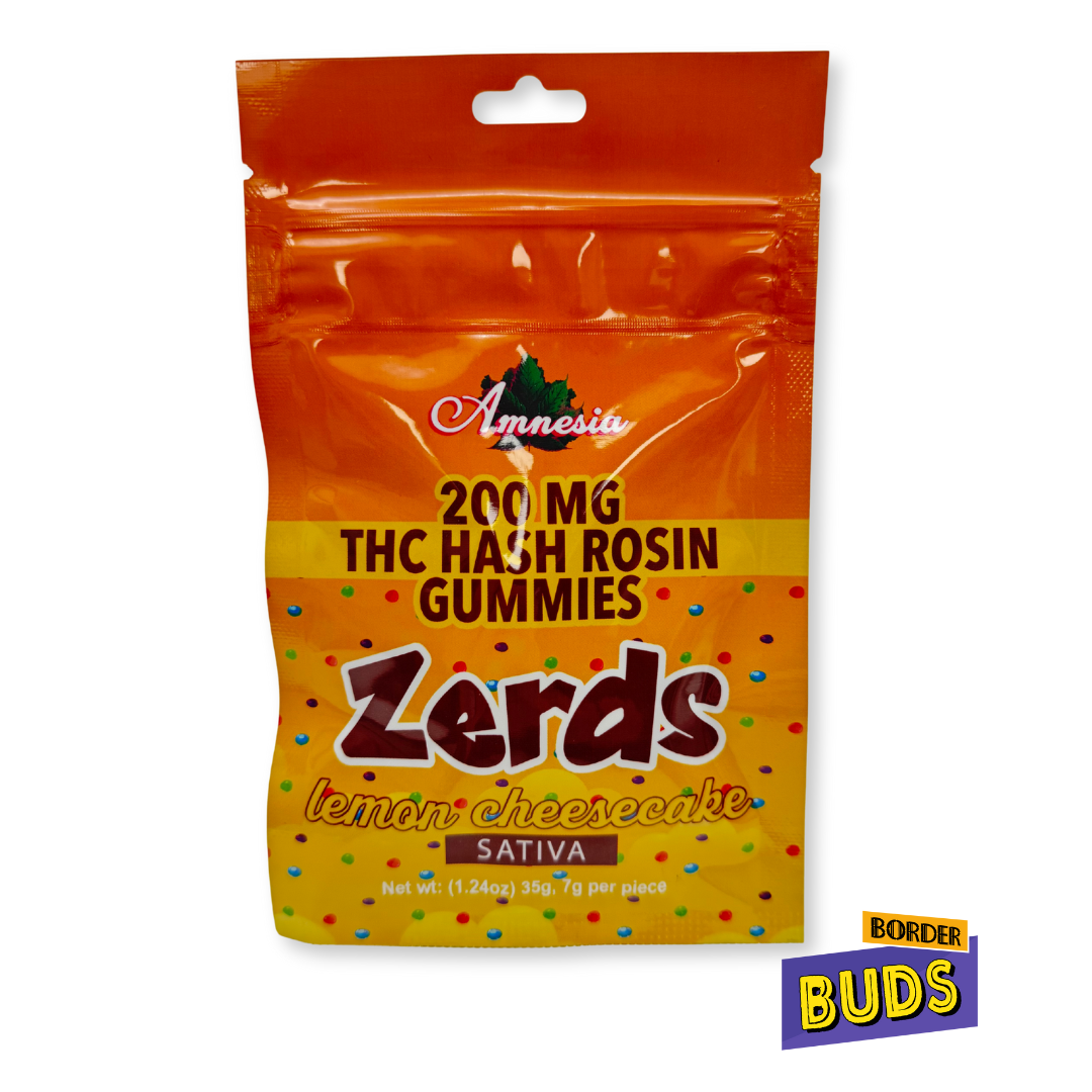 Photograph of product: Lemon Cheesecake | Amnesia | 200mg | au chocolat Rosin Gummies