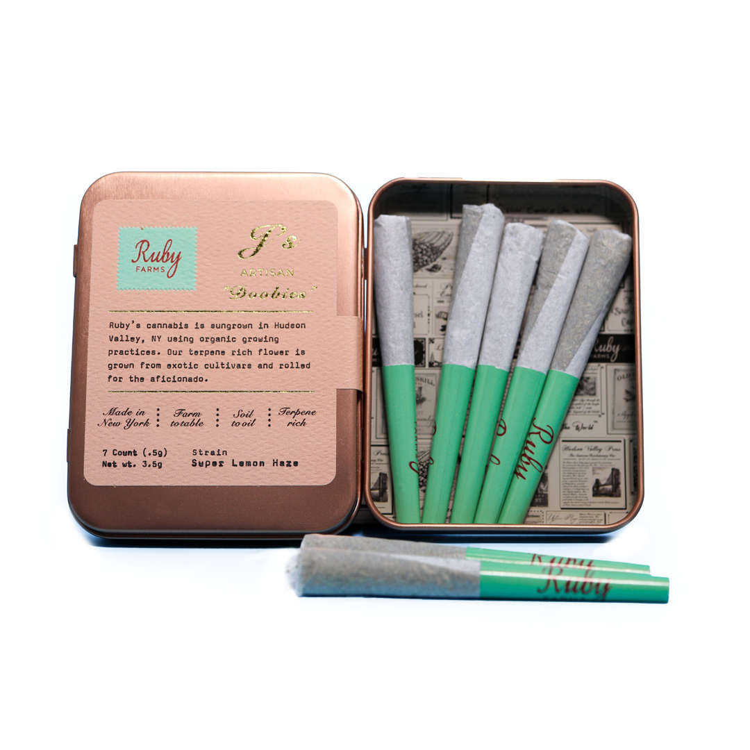 Photograph of product: Ruby Farms | Super Lemon Haze | 0.5G Prerolls 7Pk
