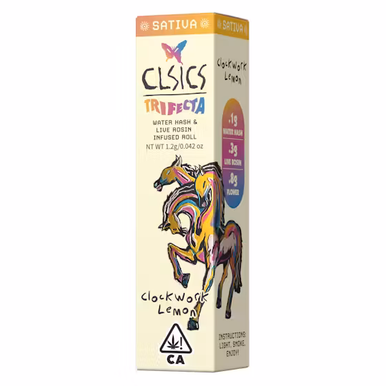Photograph of product: CLSICS | Clockwork Lemon | Trifecta Rosin au chocolat Joint