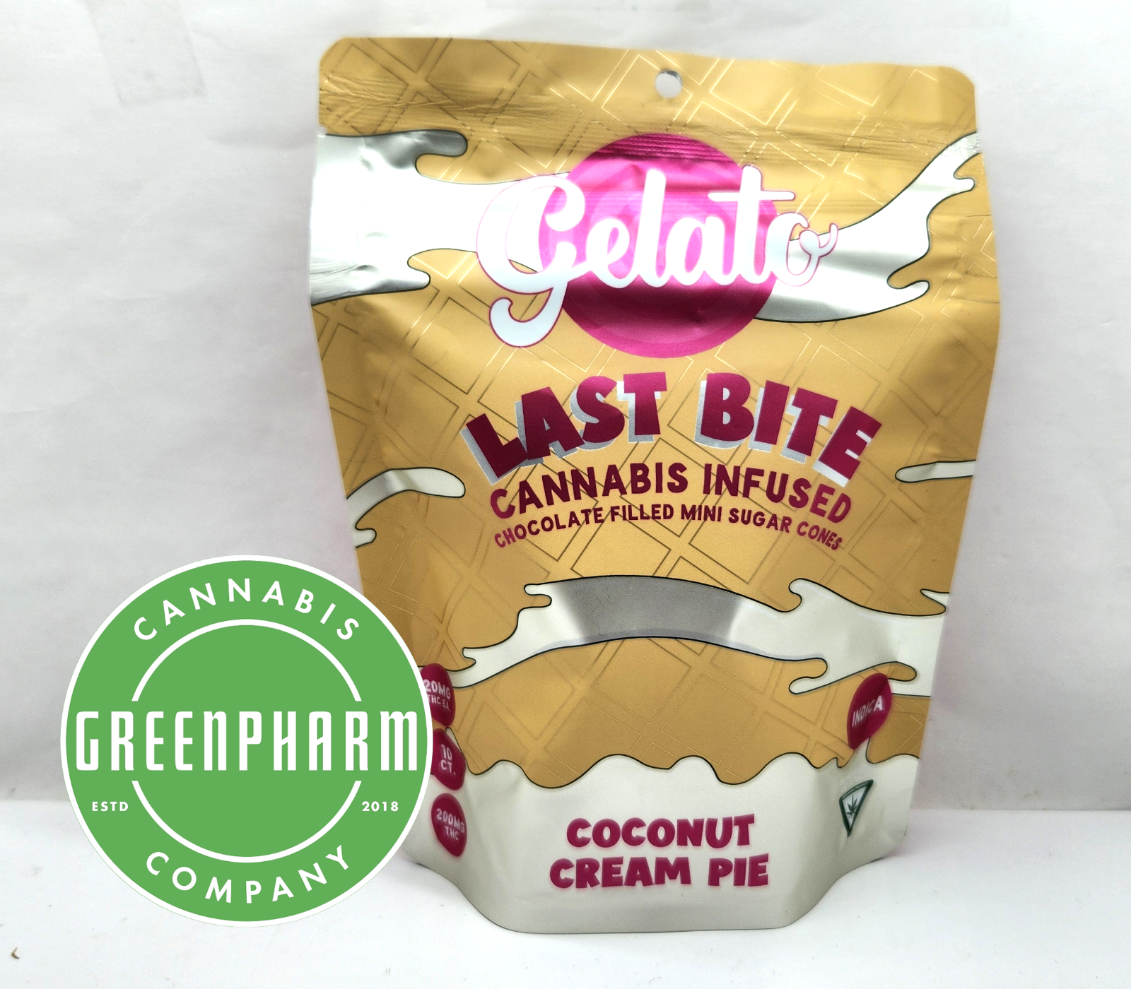 Photograph of product: Edible | Gelato | Coconut Creme Pie Last Bite Cones | 200mg