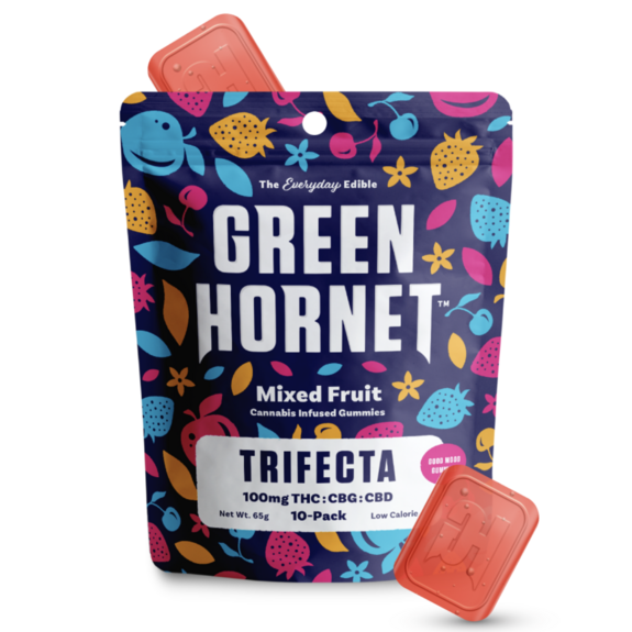 Photograph of product: Green Hornet - Trifecta Hybrid 100mg Gummies