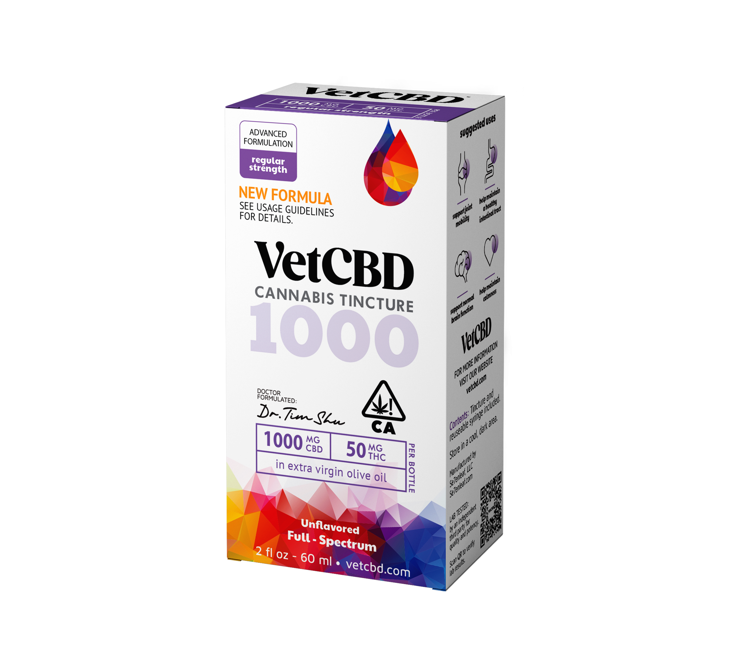 Photograph of product: Vet CBD 20:1 1000mg Tincture 60ml