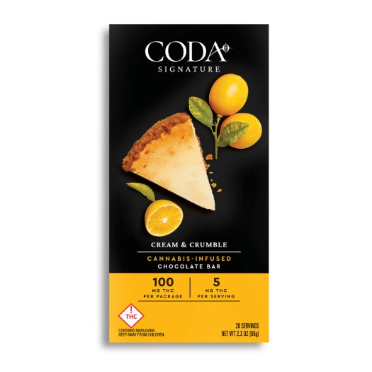 Photograph of product: Coda | Chocolate Bar | Cream and Crumble | 100mg