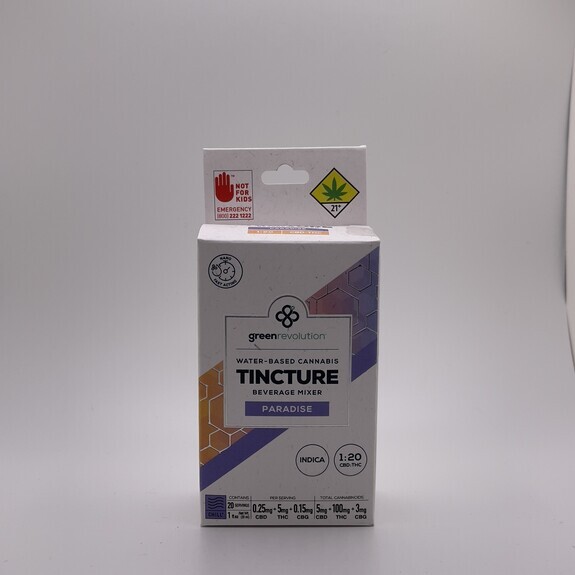Photograph of product: Paradise 2:1:1 CBD/TH-oui/CBN Tincture (Green Revolution)