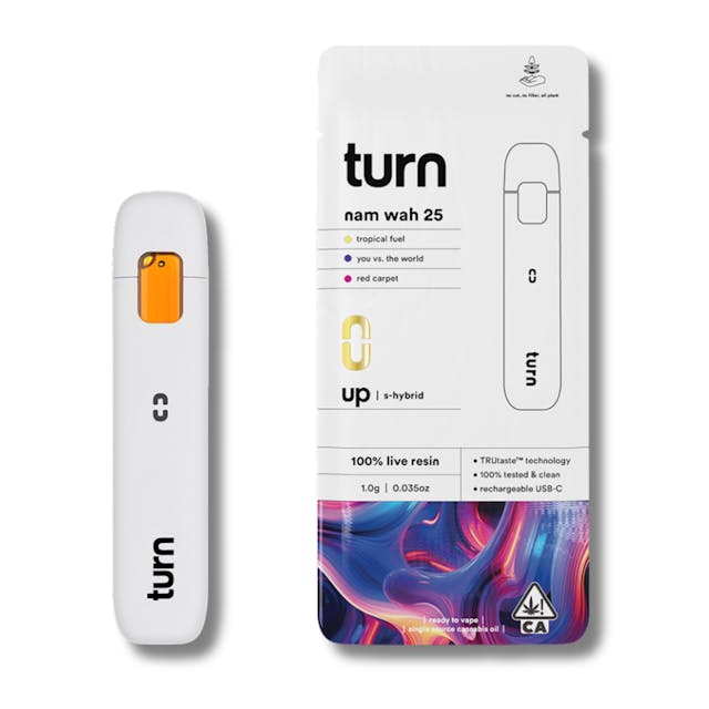 Photograph of product: Nam Wah 25 'Turn Up' Live Resin AIO 1g - 