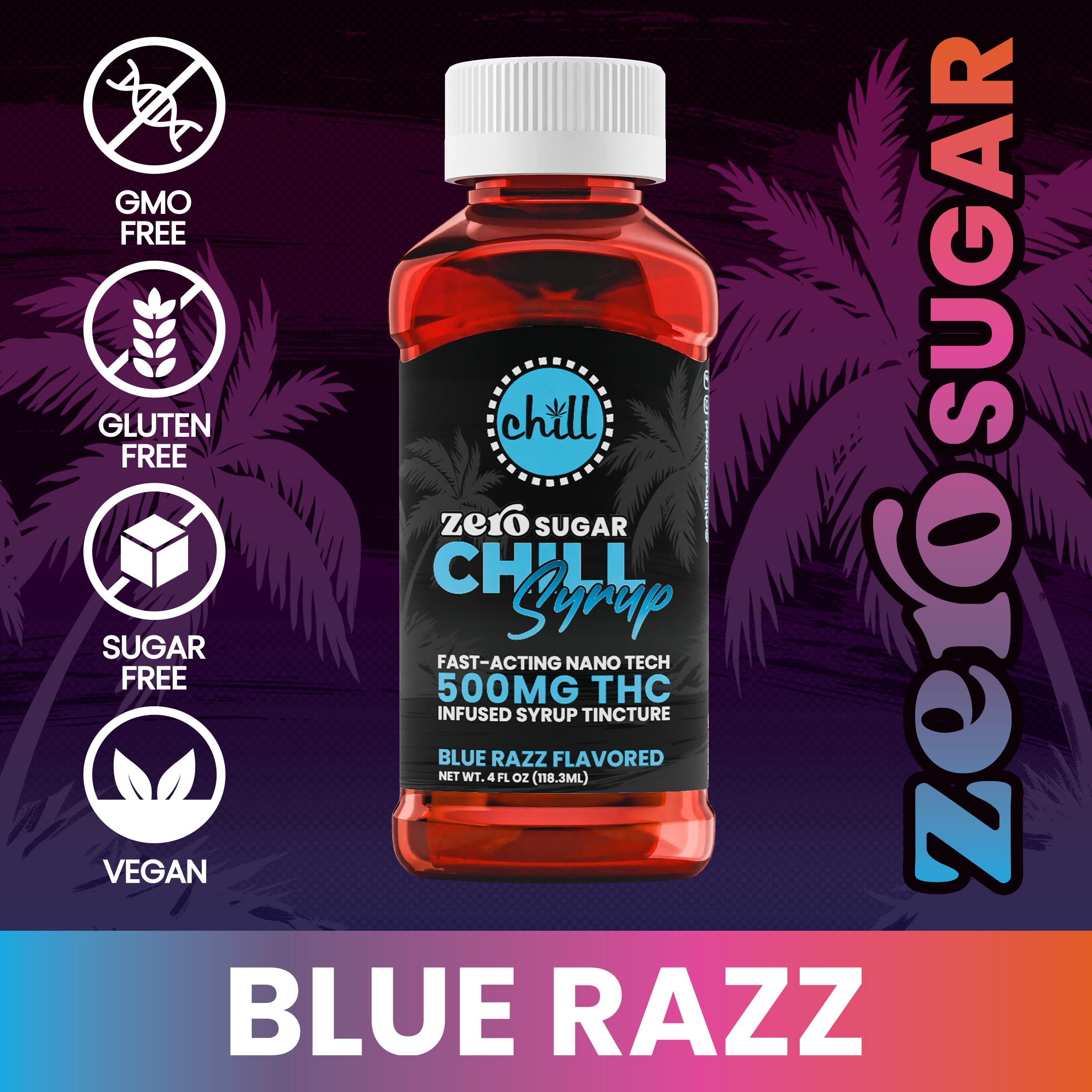 Photograph of product: Zero Sugar Blue Razz Syrup