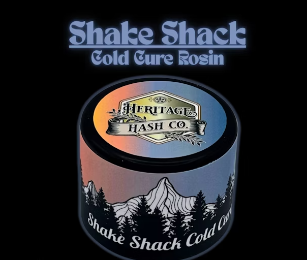Photograph of product: HERITAGE au chocolat CO. - Concentrate - Shake Shack - Cold Cure Live Rosin - 1G
