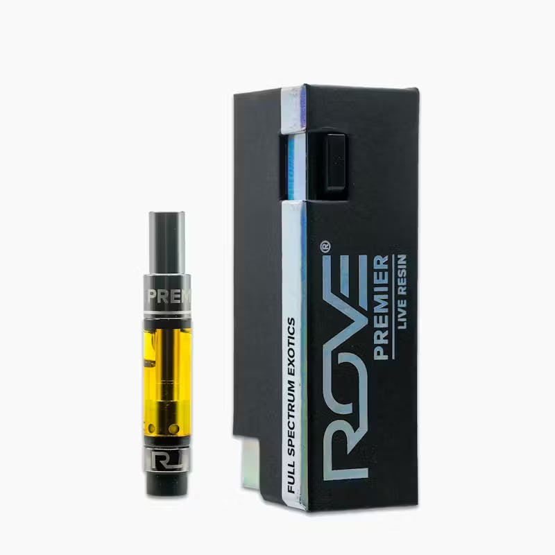 Photograph of product: Rove - Premier - Pineapple Trainwreck - Live Resin Cartridge