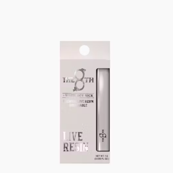Photograph of product: THE 8TH BY WHITE BOY RICK | LIGHTS OUT - LIVE RESIN DISPOSABLE Oui'd