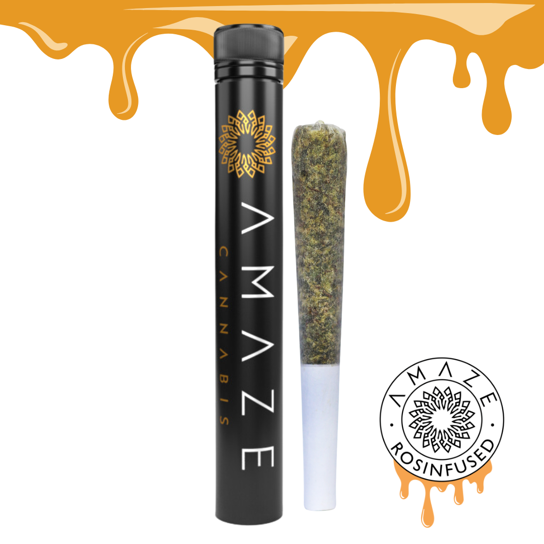 Photograph of product: AMAZE - PREROLL INFUSED - 0.5G - BLUE ZUSHI - Oui'd