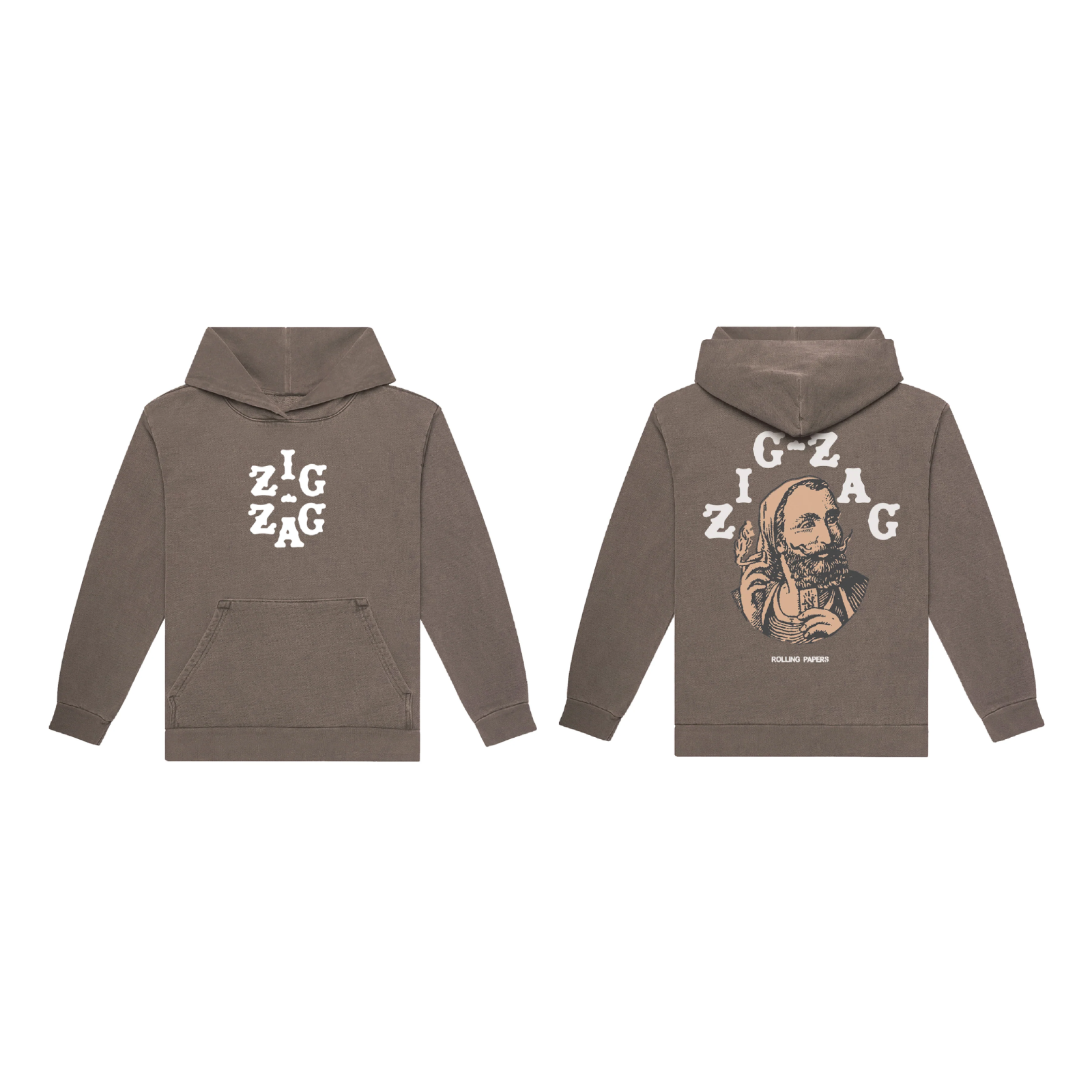 Photograph of product: S Hoodie | Vertex-Mocha | Zig-Zag