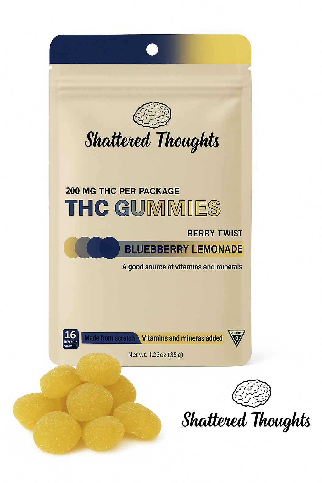 Photograph of product: Blueberry Lemonade | 200MG Gummies