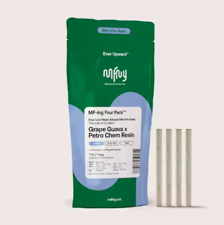 Photograph of product: Grape Guava x Petro Chem | Live Resin Infused Pre-rolls | 4pk | 3g (I)