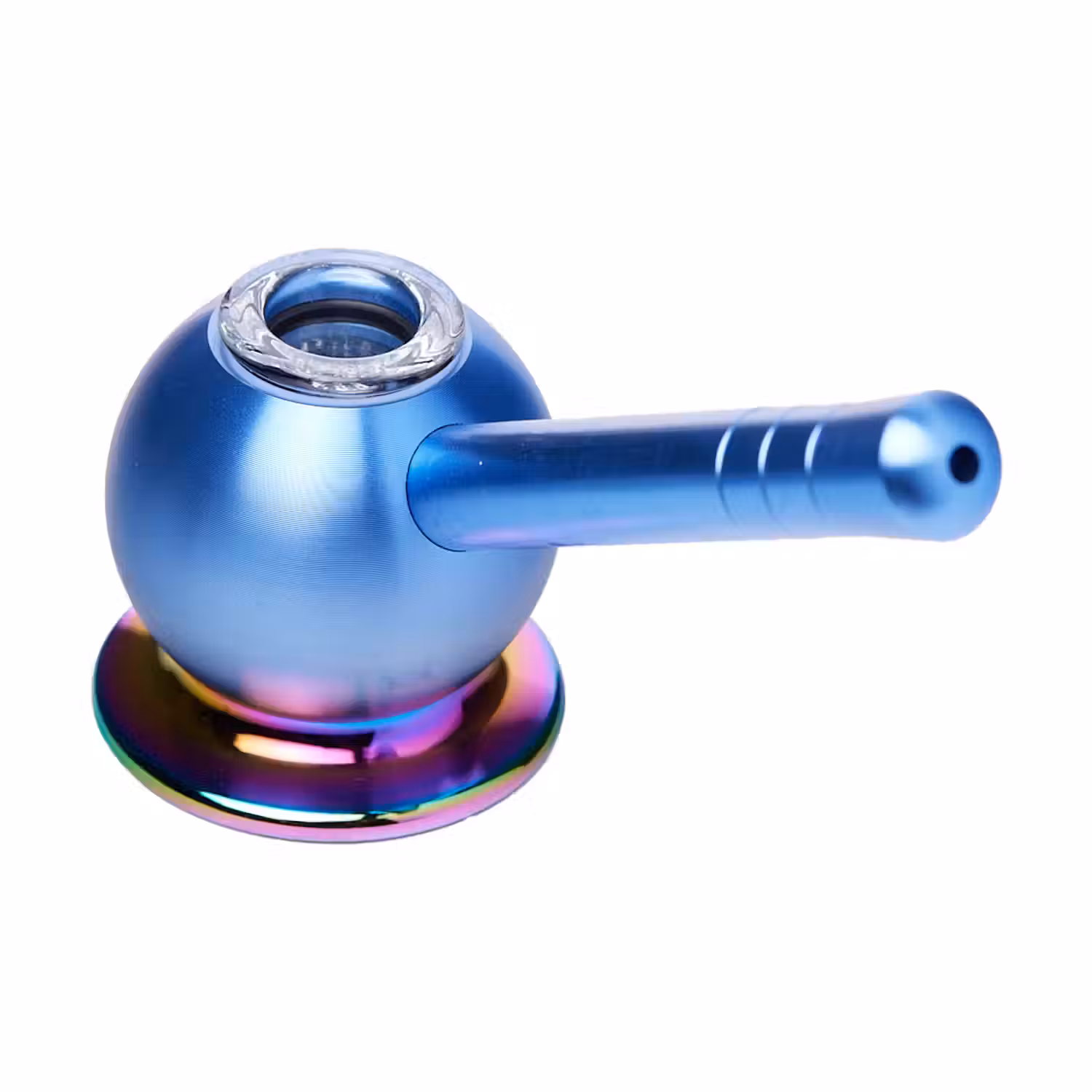 Photograph of product: BLUE METAL BUBBLER - CHEECH GLASS