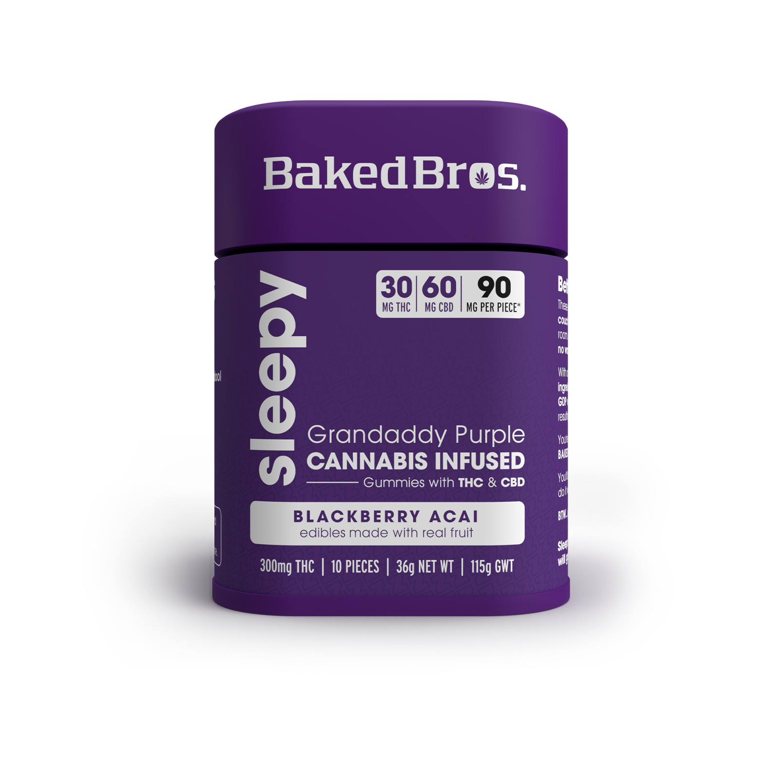 Photograph of product: Blackberry Acai Sleepy Gummies | 300mg | 1:2 TH-oui:CBD