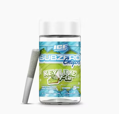 Photograph of product: ICE SUB-ZERO CRYO INFUSED PRE-ROLL | KEY LIME PIE