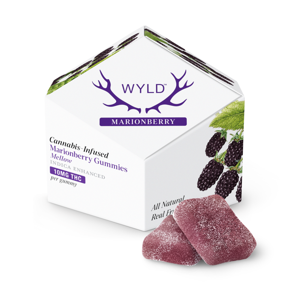 Photograph of product: Marionberry Indica - 100mg Gummies | WYLD