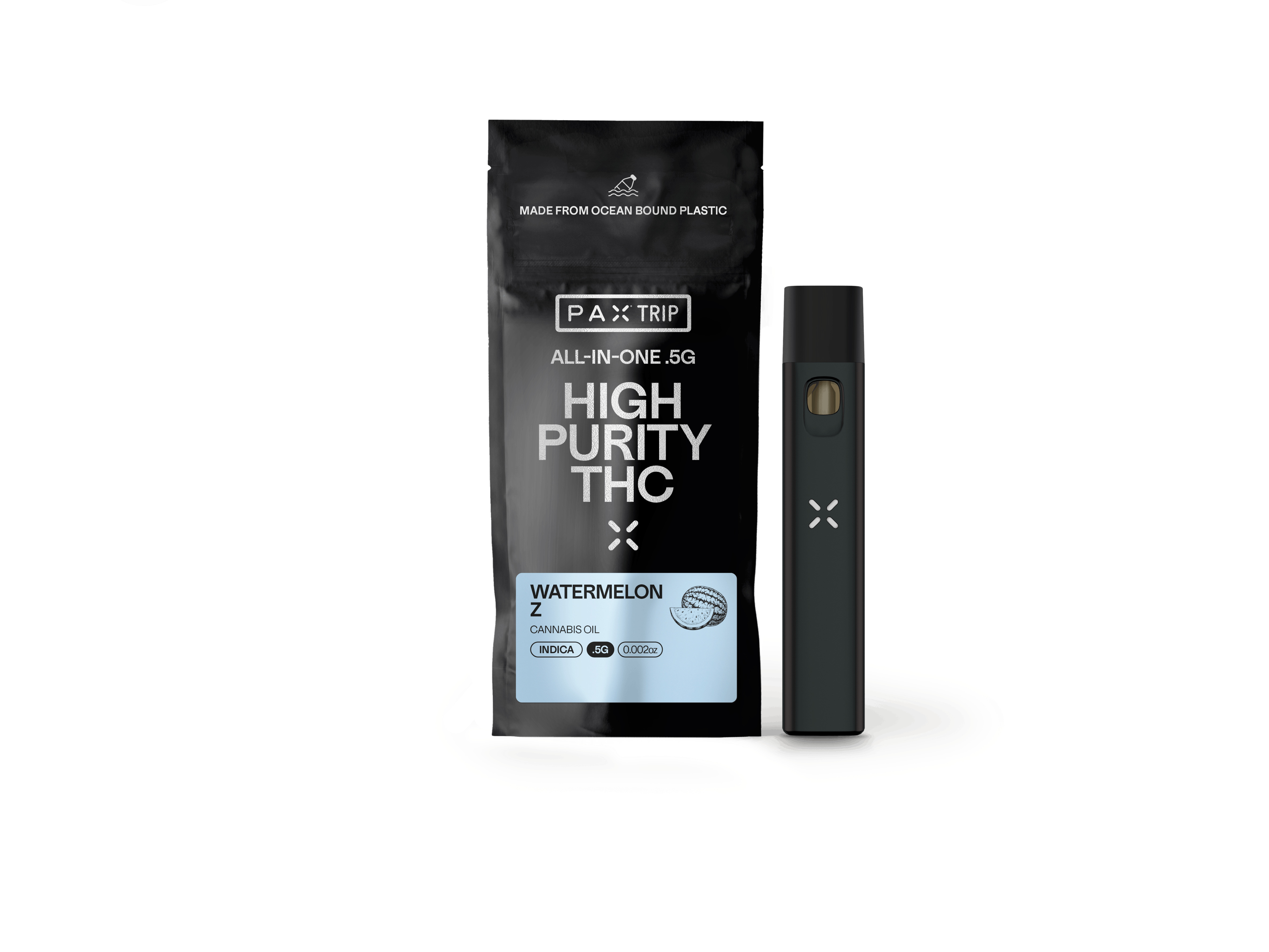 Photograph of product: Watermelon Z Distillate Vape Disposable 500mg (I)