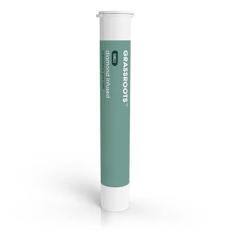 Photograph of product: Grassroots Peanut Butter Muffin (H) Infused Pre-Roll 1g