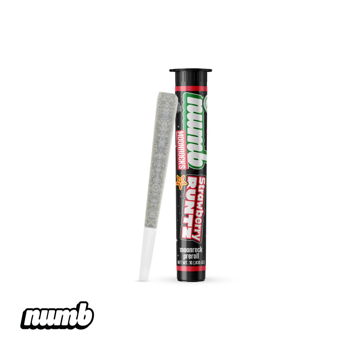 Photograph of product: Numb | Strawberry Runtz 1g Moonrock Infused Preroll